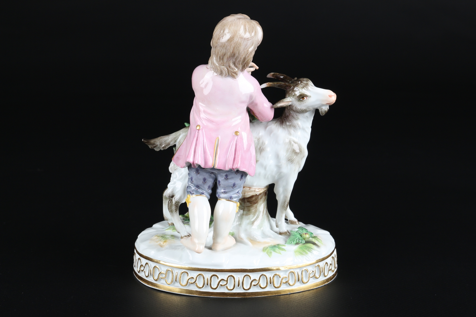 Meissen Knabe mit Ziege, boy with goat, - Image 3 of 5