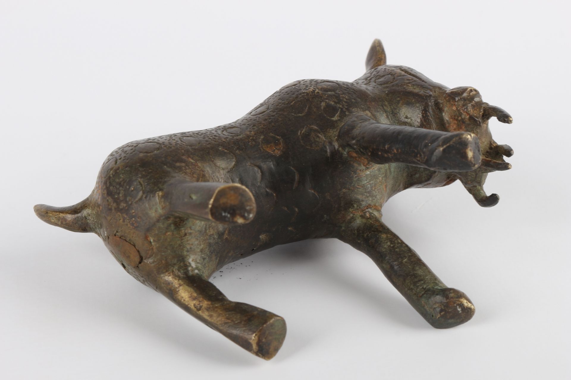 Bronze Hund mit Beute, dog with prey, - Image 6 of 6