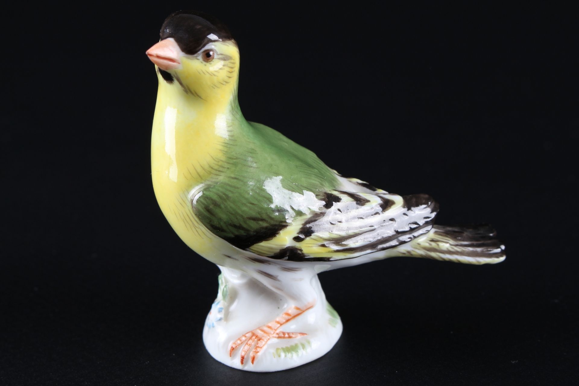 Meissen Zeisig und Buchfink, porcelain bird siskin and chaffinch, - Image 4 of 7