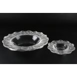 Lalique Honfleur 2 Schalen, crystal bowls,
