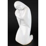 Jugendstil Keramik von 1926 kniende Madonna, signiert, kneeling Madonna,