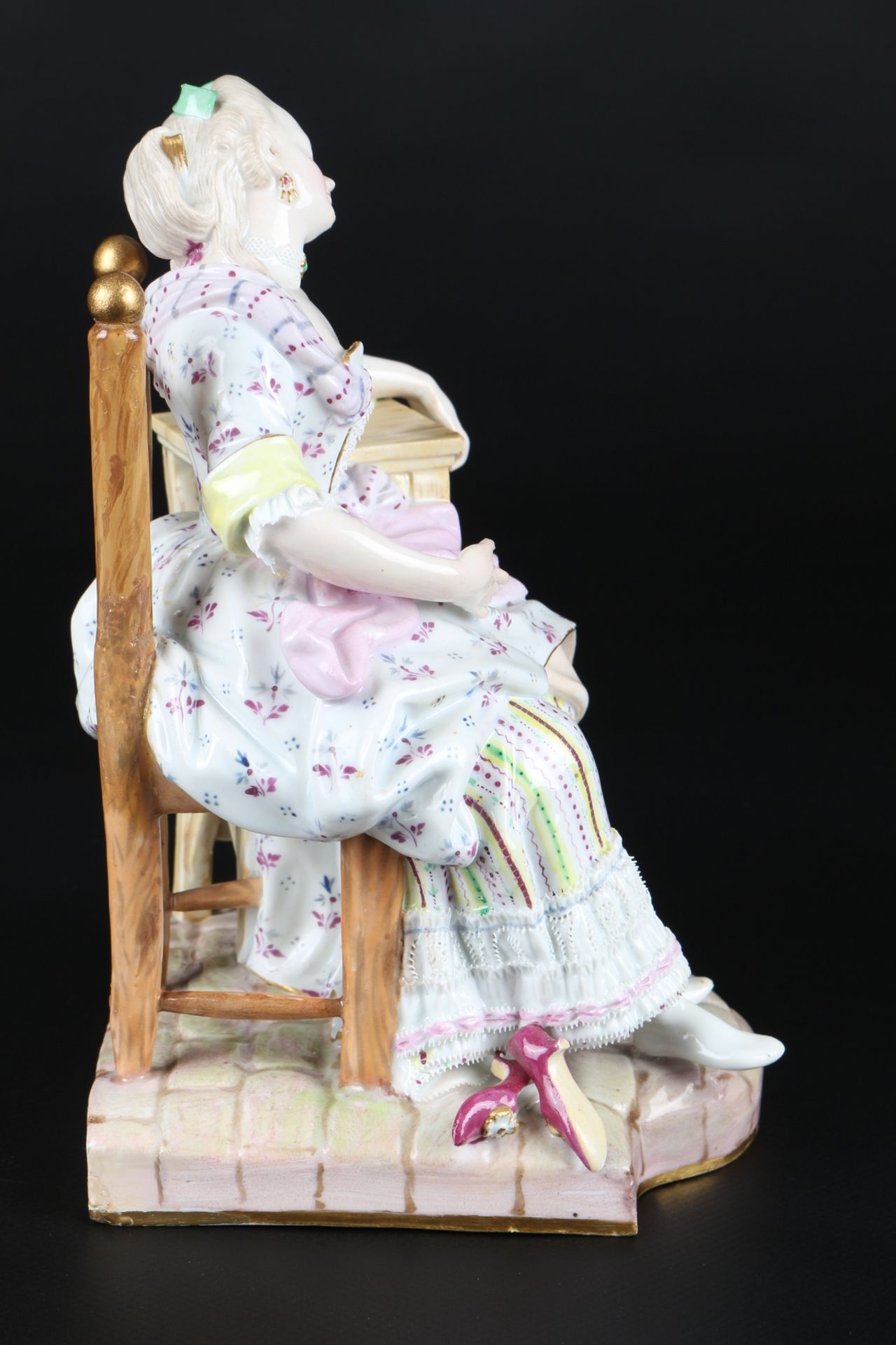 Meissen Die Schlafende, Louise le déserteur, girl sleeping in chair, - Image 3 of 7