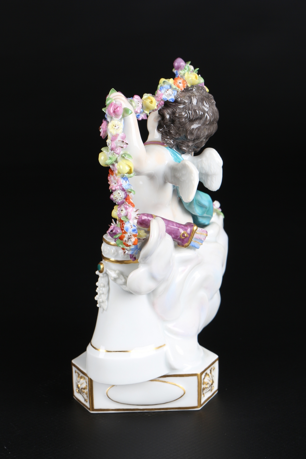 Meissen Devisenkind "Je les ramène", cupid with garland, - Image 3 of 6