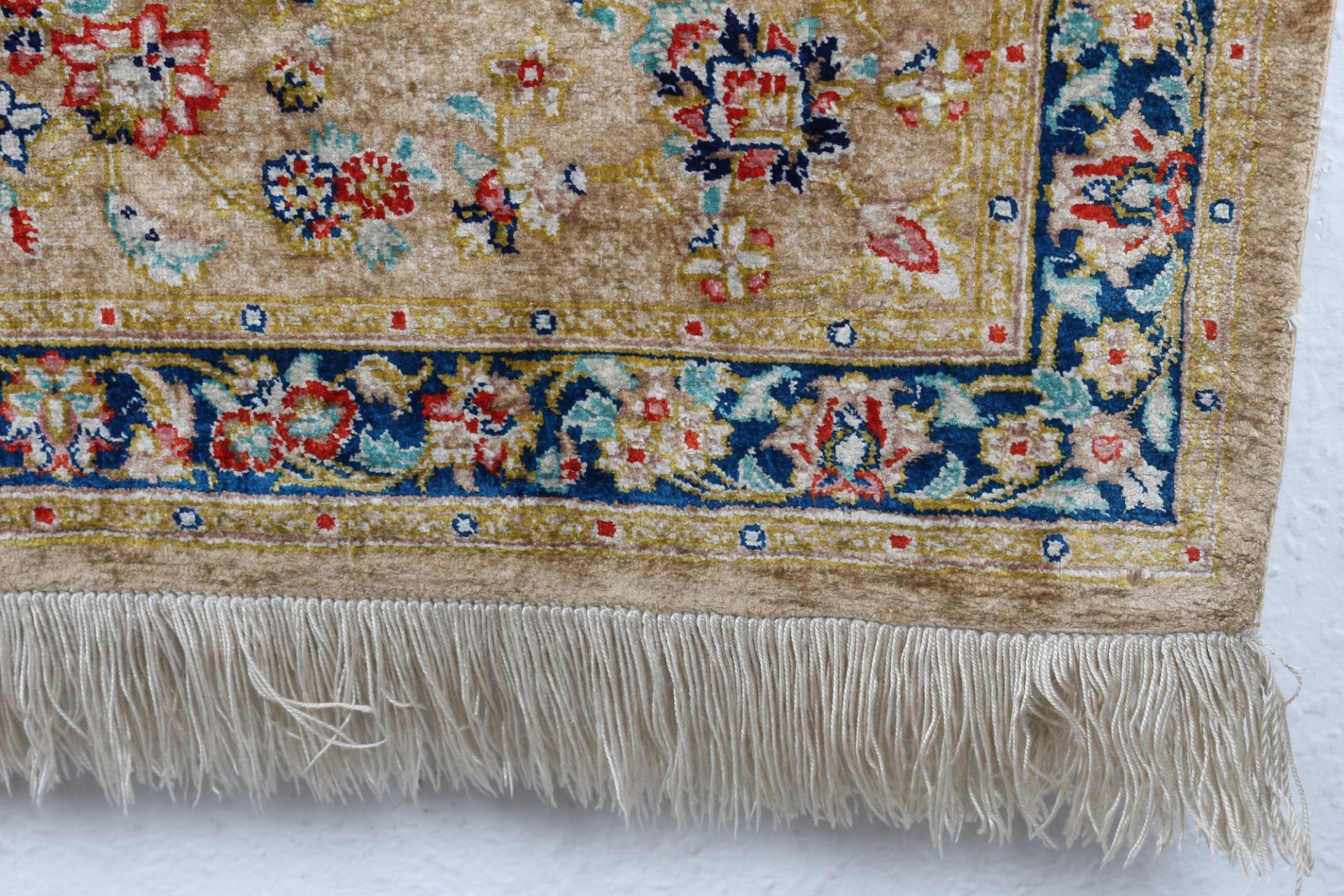 Ghom Seidenteppich, silk carpet, - Image 3 of 5