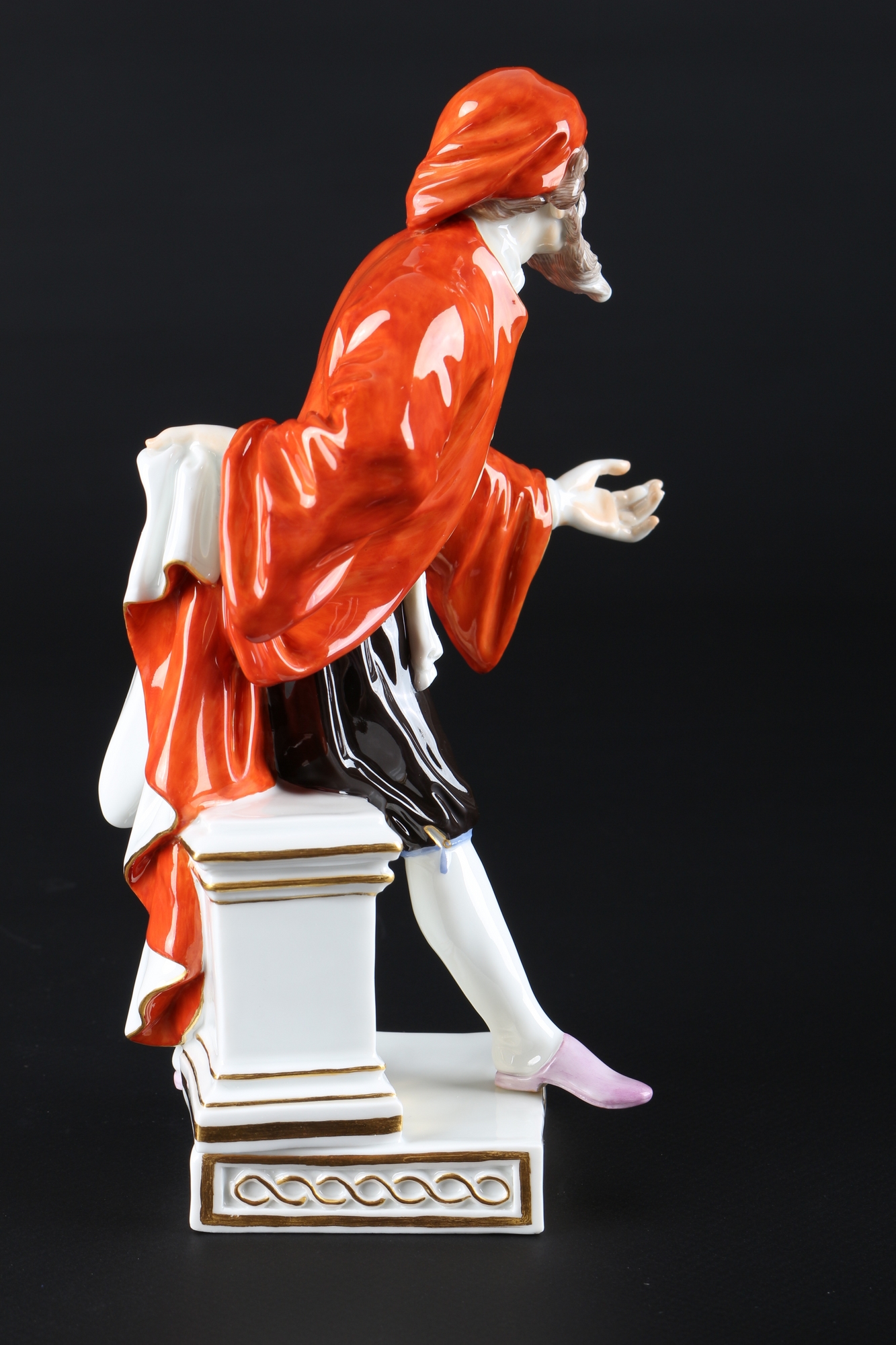 Meissen Pantalone aus der Commedia dell'Arte, porcelain figure, - Image 4 of 5