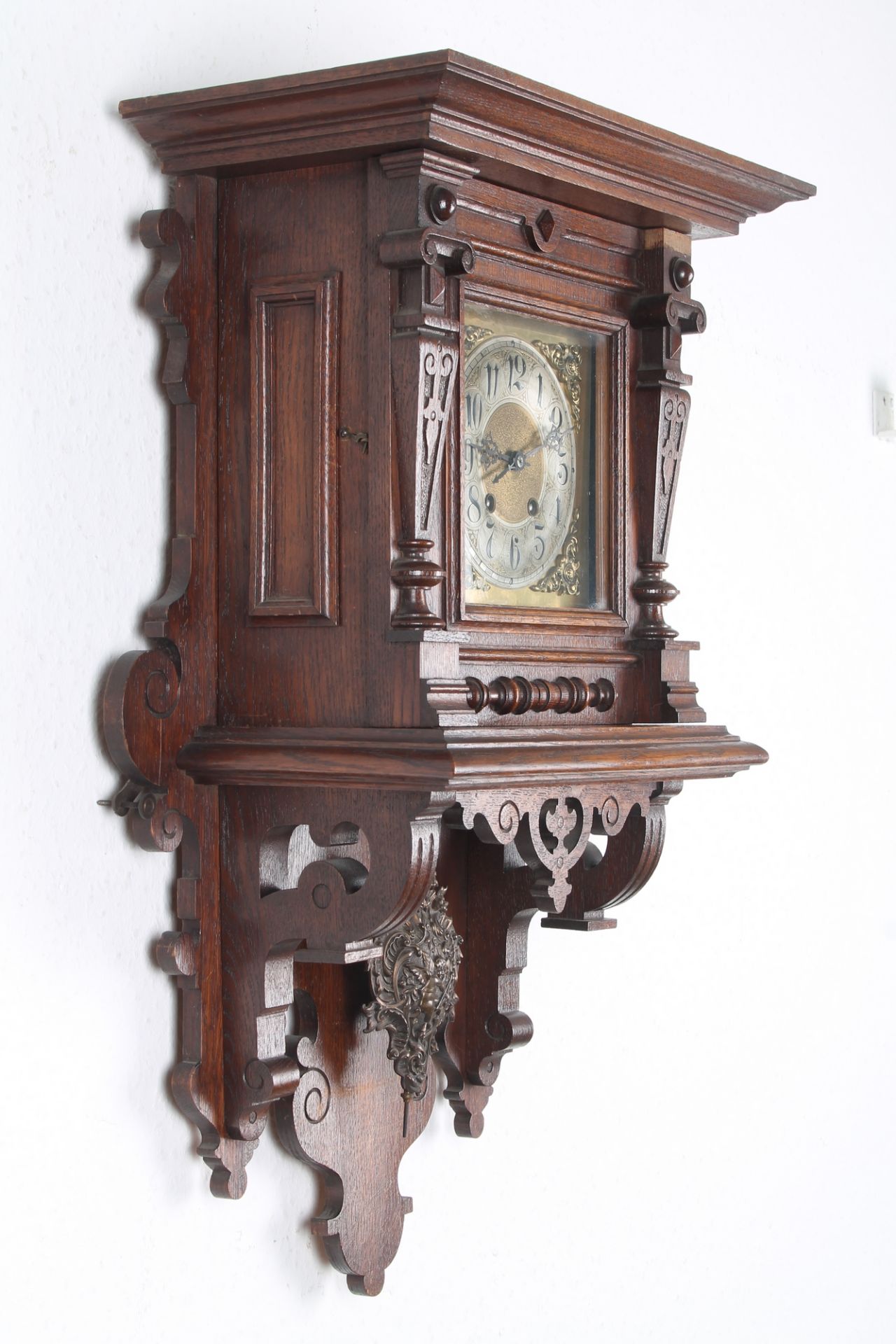 A.G.U. Lenzkirch Wanduhr, wall clock art nouveau, - Image 2 of 7