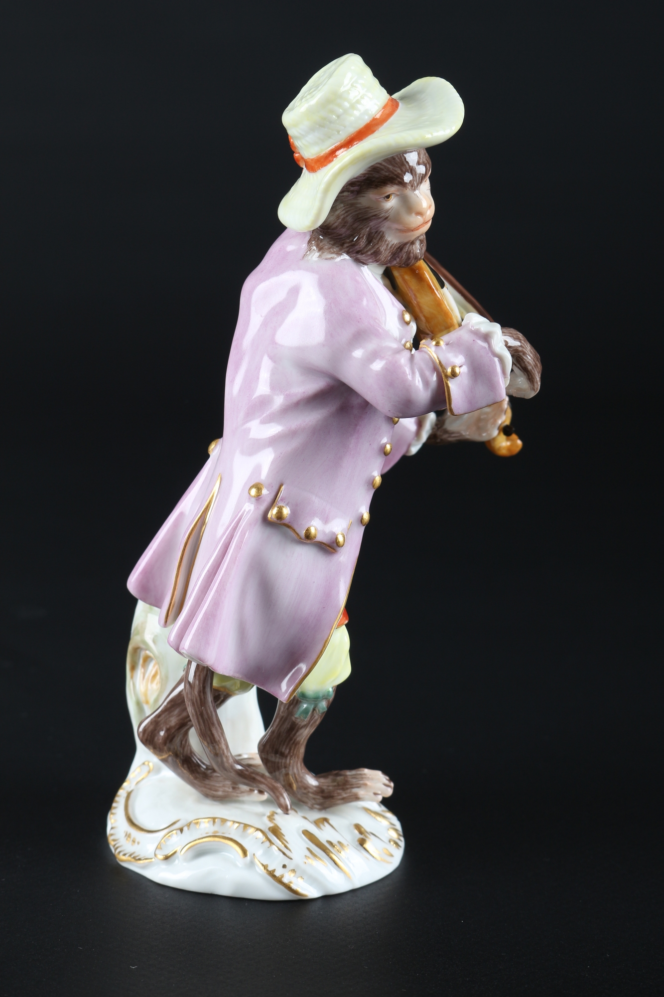 Meissen Geiger aus der Affenkapelle, violinist monkey chapel, - Image 4 of 6