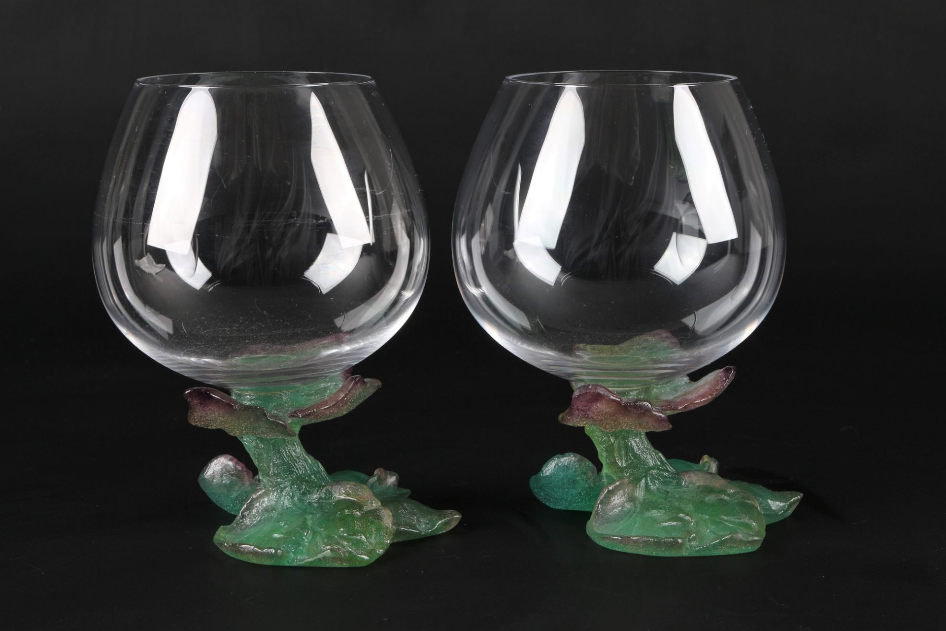 Daum France 2 Gläser, crystal glasses,