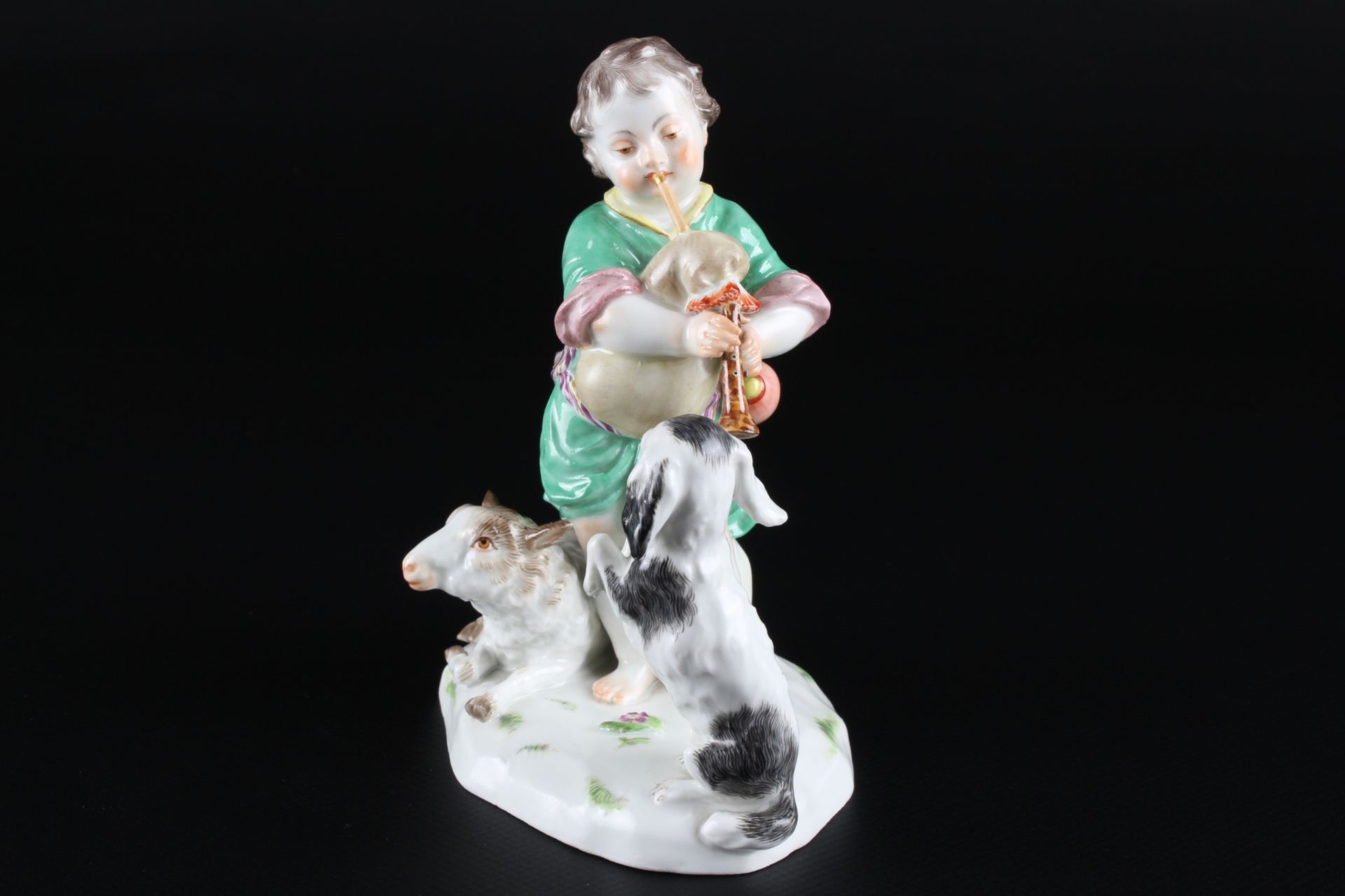 Meissen Junge mit Dudelsack, boy with bagpipe, - Image 3 of 8