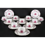 Herend Apponyi Purpur 10 Teetassen, tea cups,