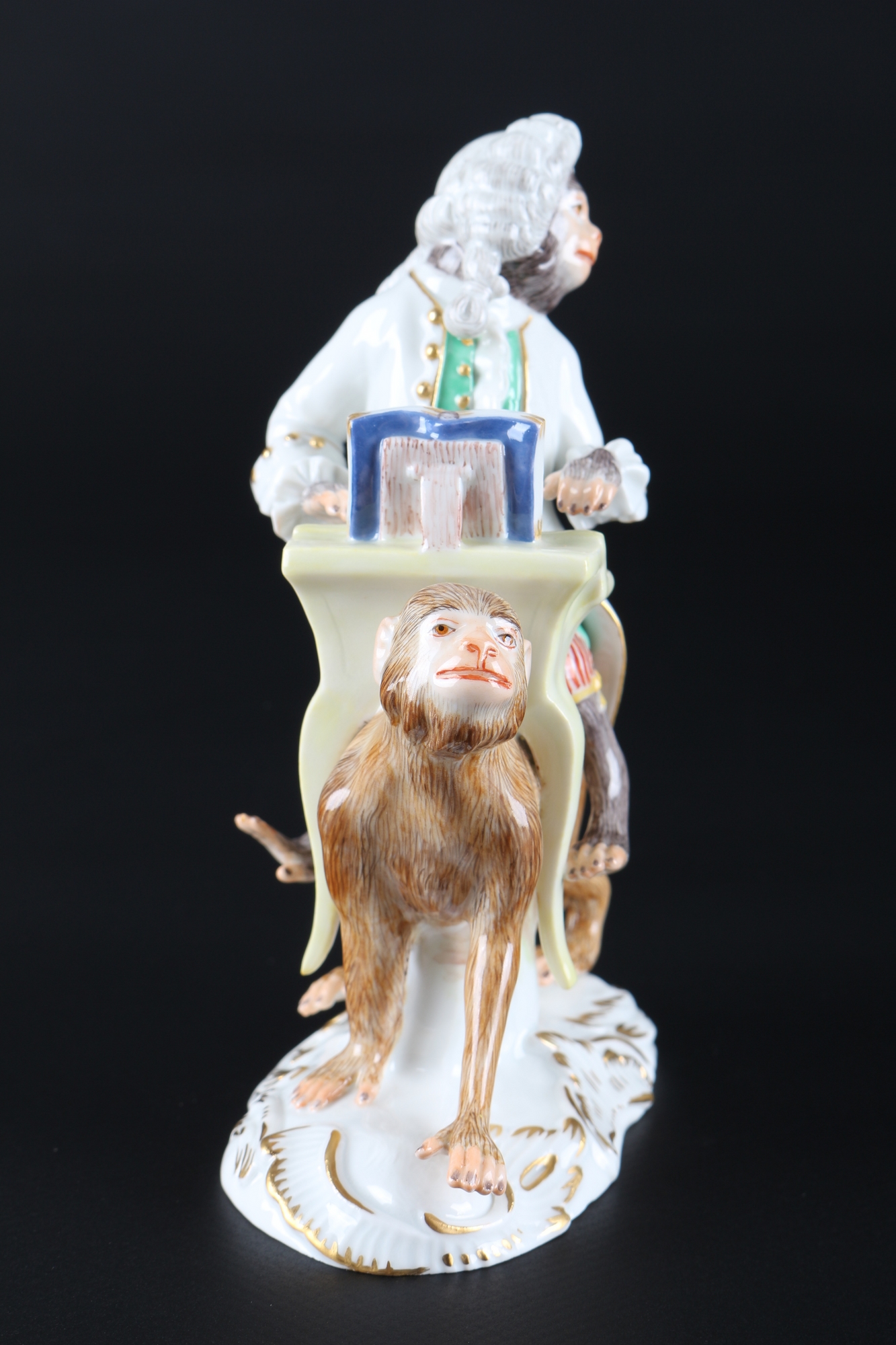 Meissen Klavierspieler aus der Affenkapelle, piano player monkey chapel, - Image 2 of 5