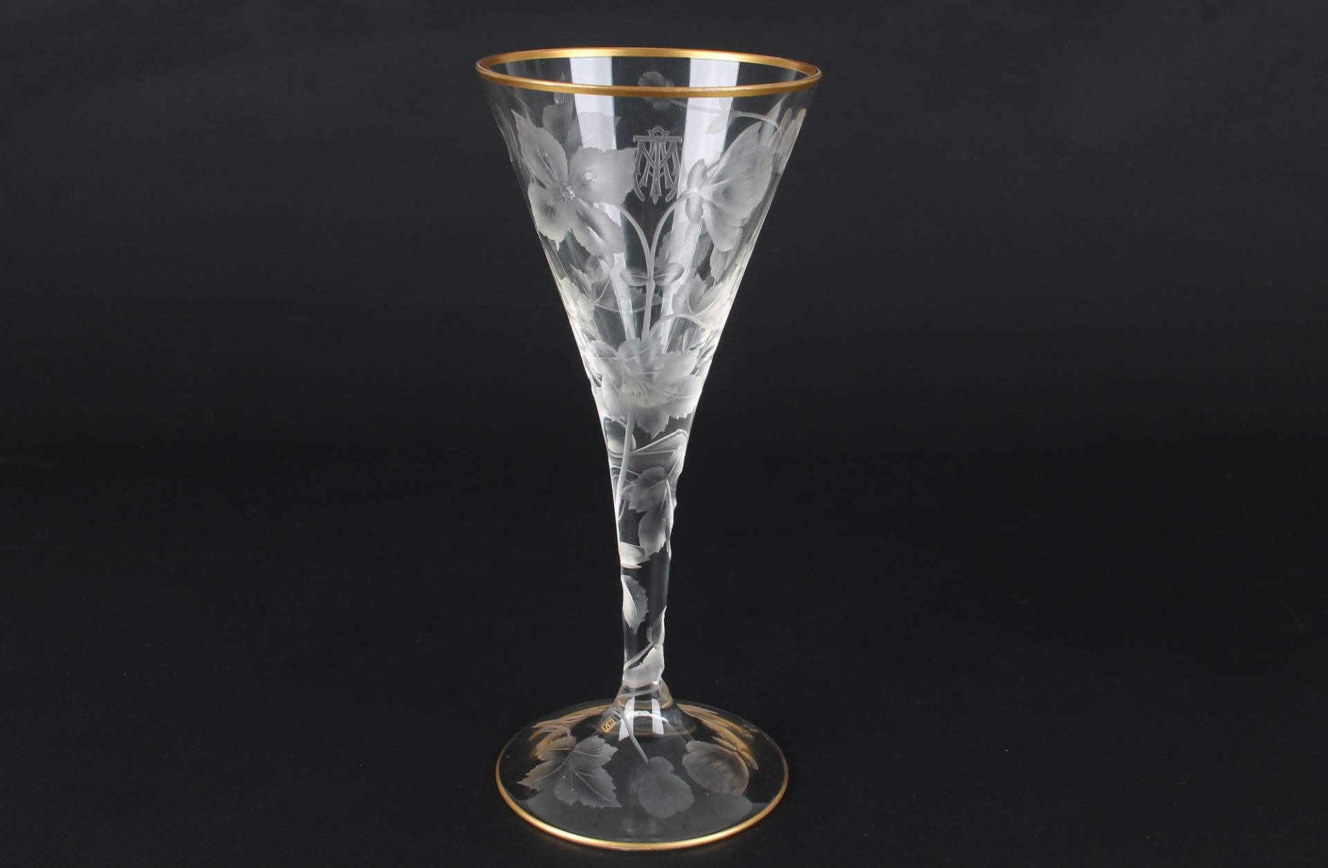 Ludwig Moser Karlsbad Kelchglas, glass goblet, - Image 3 of 5