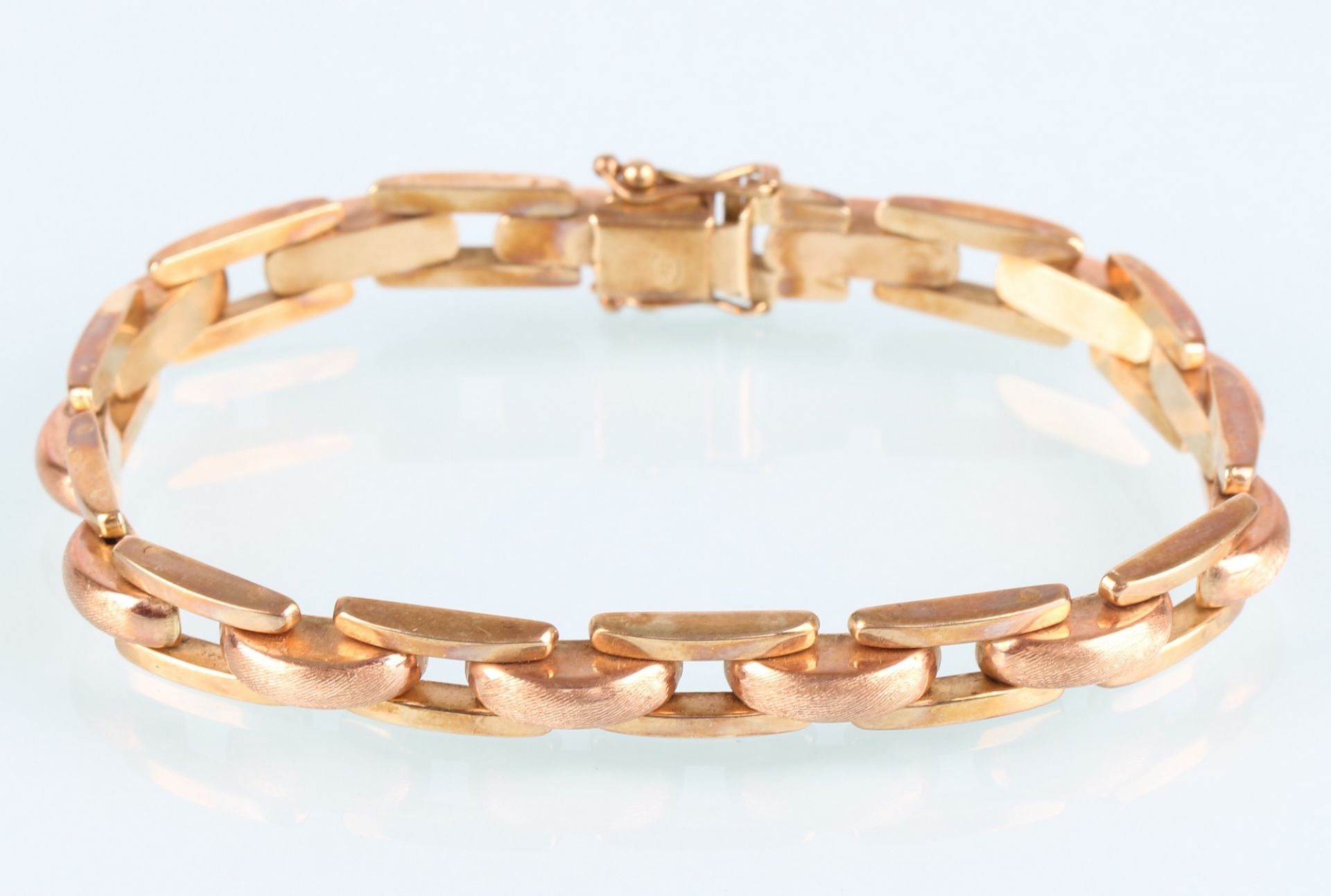 585 Gold Bicolor Armband, 14K gold bracelet,
