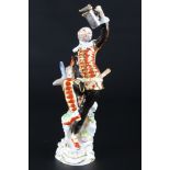 Meissen Harlekin mit Deckelkanne aus der Commedia dell'Arte, porcelain figure,