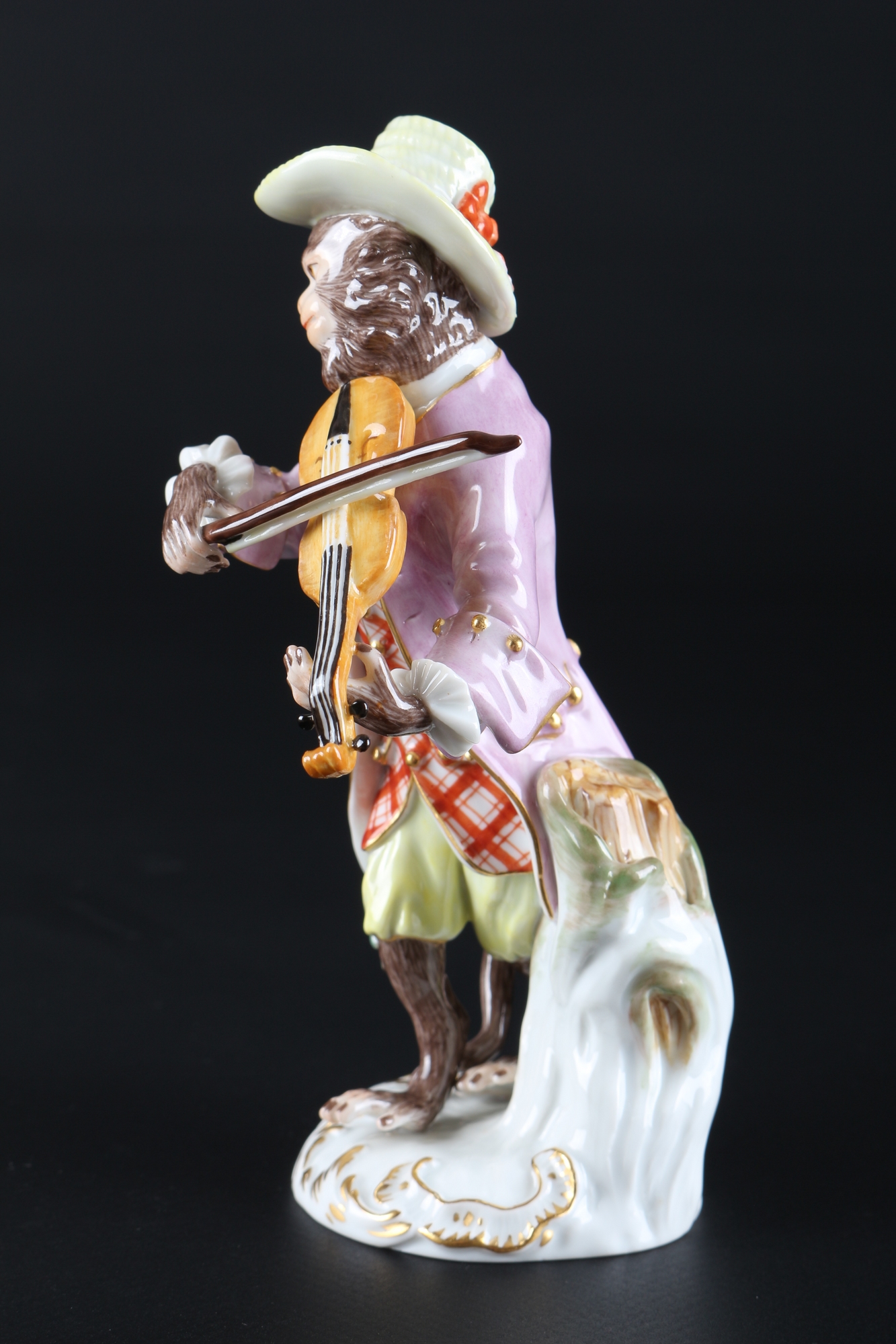 Meissen Geiger aus der Affenkapelle, violinist monkey chapel, - Image 2 of 6