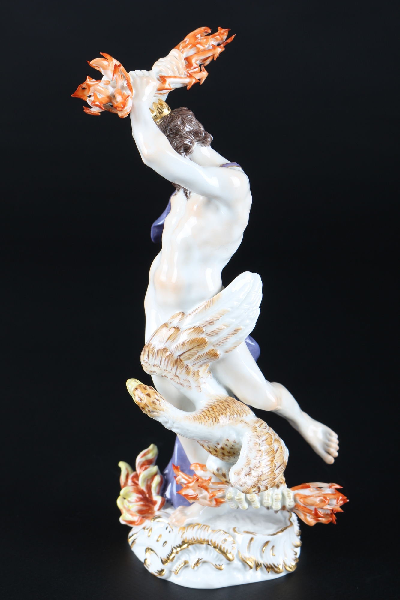 Meissen Zeus mit Blitzen, porcelain figure, - Image 2 of 6