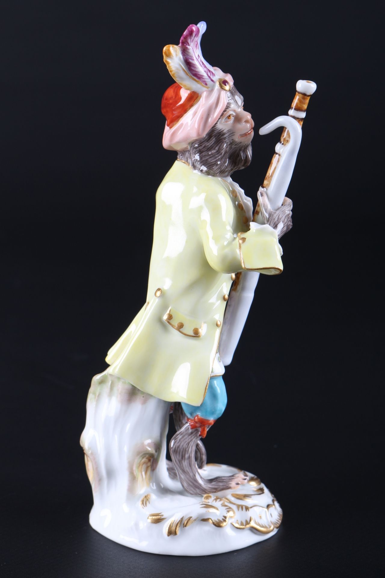 Meissen Fagottspieler aus der Affenkapelle, bassoon player monkey chapel, - Image 4 of 5