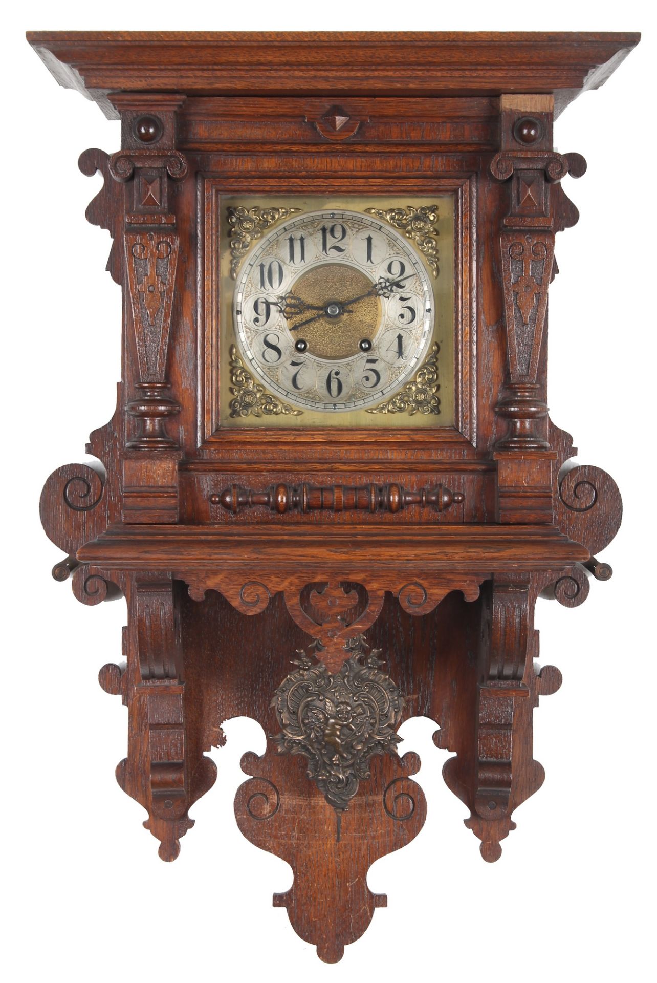 A.G.U. Lenzkirch Wanduhr, wall clock art nouveau,