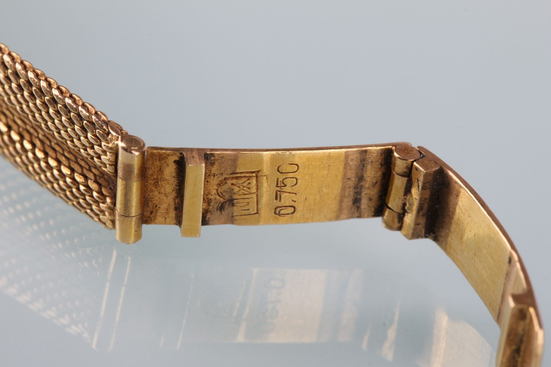 750 Gold Cornavin Geneve Armbanduhr, 18K gold wristwatch, - Image 5 of 6