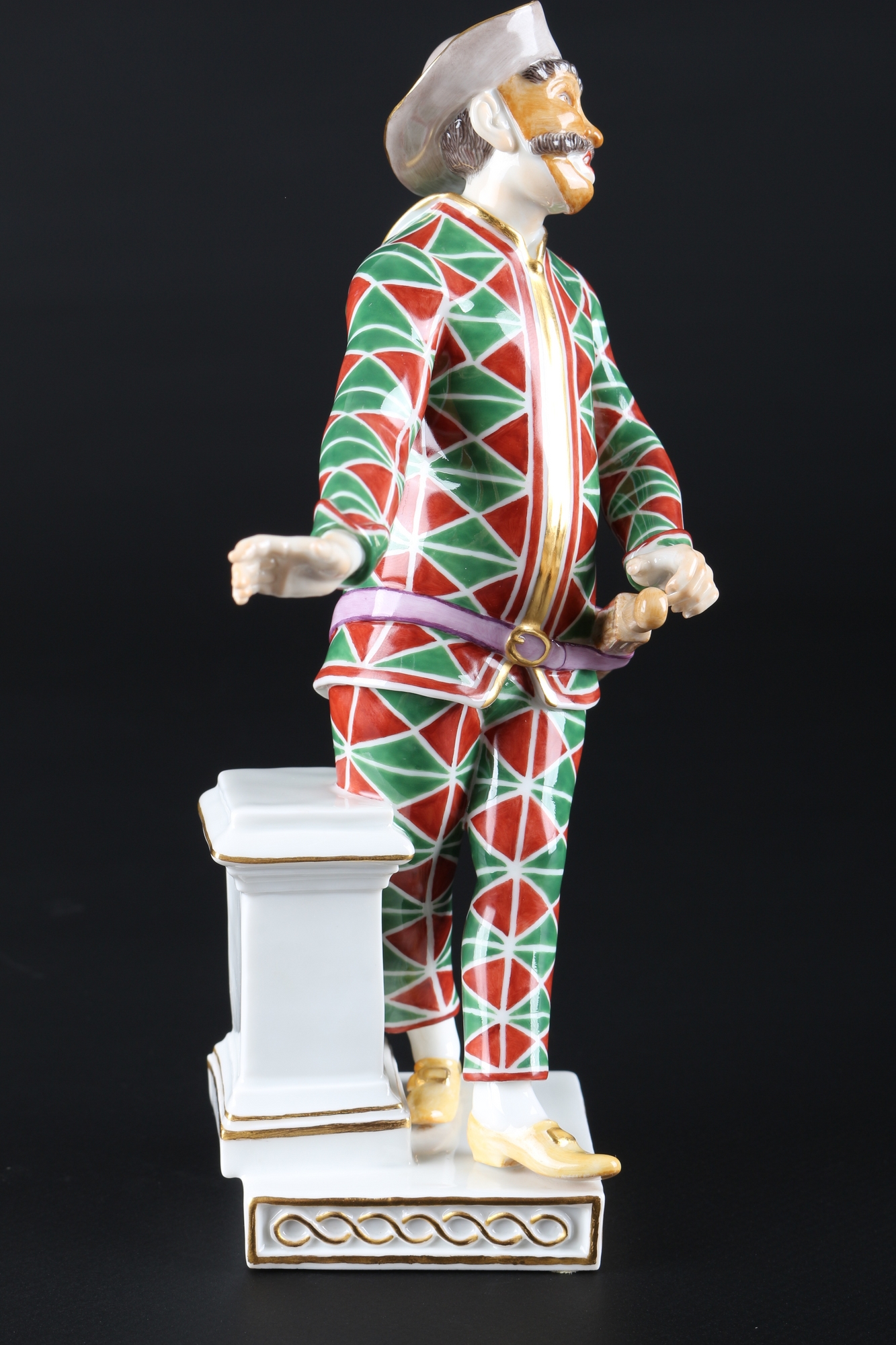 Meissen Harlekin aus der Commedia dell'Arte, porcelain figure, - Image 2 of 5