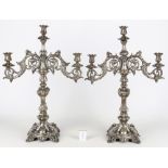 750 Silber großes Paar Kerzenständer Kandelaber, silver pair of candlesticks,