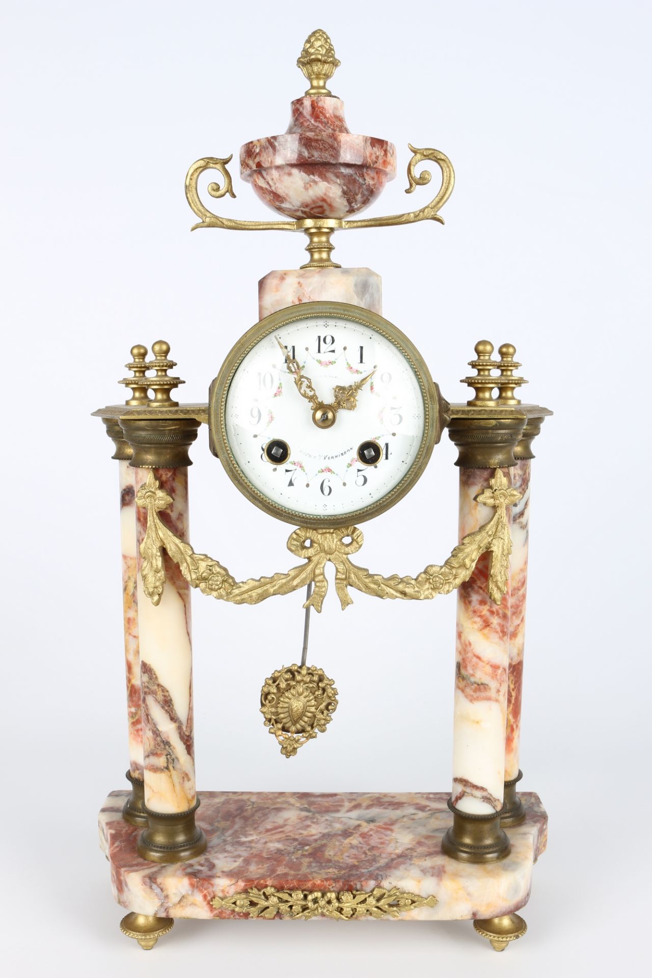 Portaluhr Frankreich um 1900, french mantel clock, - Image 2 of 6