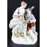 Meissen romantische Figurengruppe, romantic figure group,