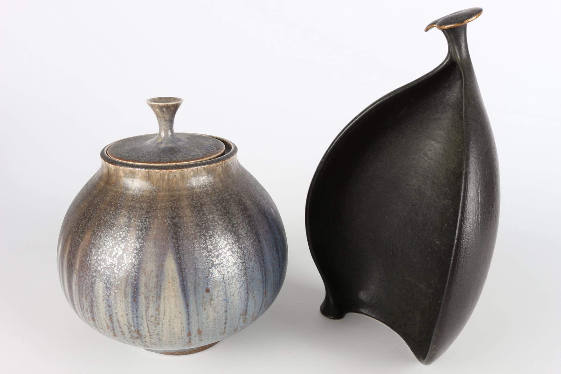 4 Künstlerkeramiken u.a. Melanie Russ-Knels, pottery art, - Bild 3 aus 4