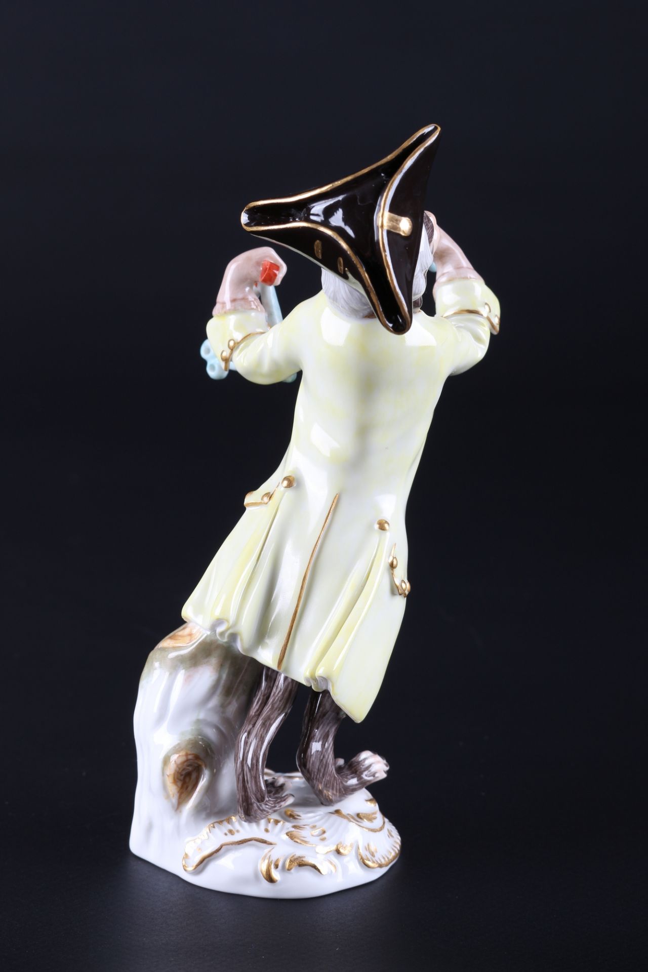 Meissen Triangelspieler aus der Affenkapelle, triangle player monkey chapel, - Image 3 of 5