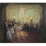 Ludwig Gschossmann (1894-1988)galante Gesellschaft in Salon, galante society in parlor,