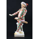 Meissen Harlekin aus der Commedia dell'Arte, porcelain figure,