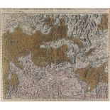 Guillaume Delisle (1675-1726) Landkarte Kriegsschauplatz Rheinkurs von Worms bis Bonn