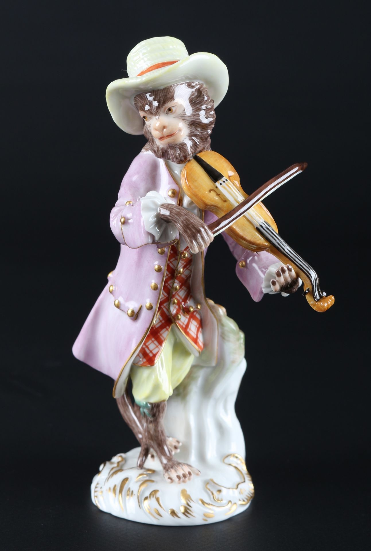 Meissen Geiger aus der Affenkapelle, violinist monkey chapel,