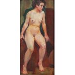 Unbekannter Maler, sitzender Frauenakt, sitting female nude act,