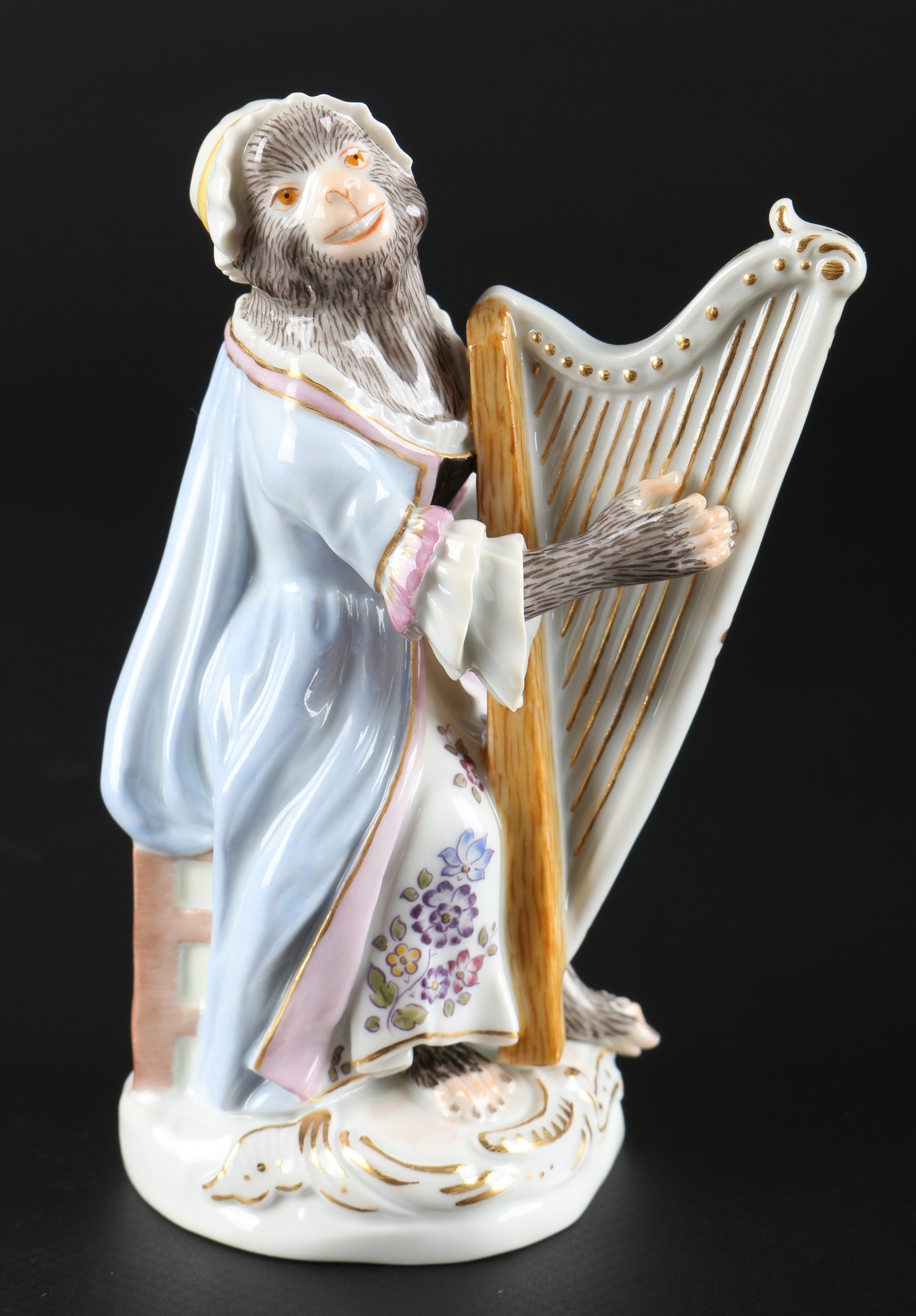 Meissen Harfenistin aus der Affenkapelle, harpist monkey chapel,