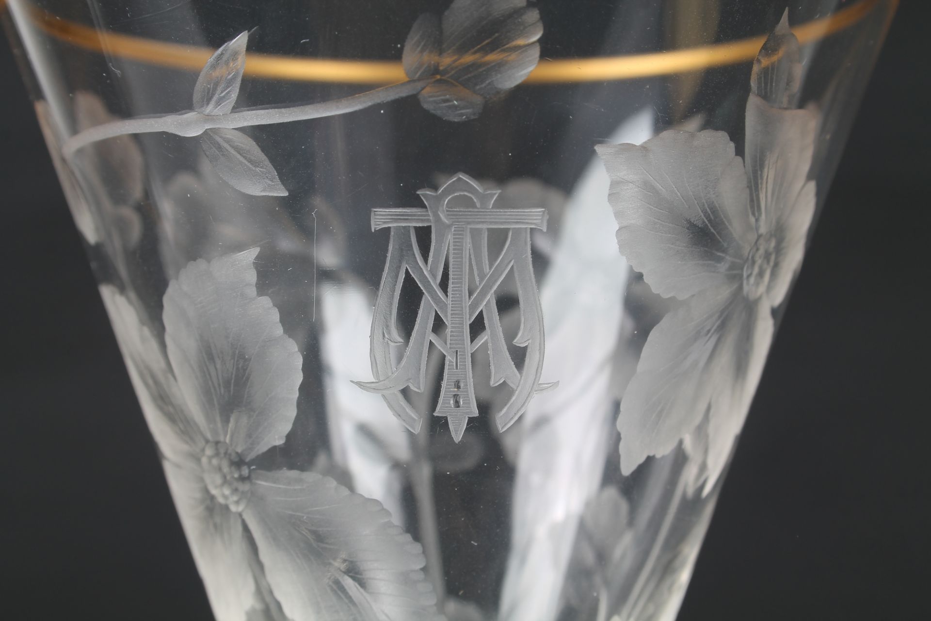 Ludwig Moser Karlsbad Kelchglas, glass goblet, - Image 4 of 5