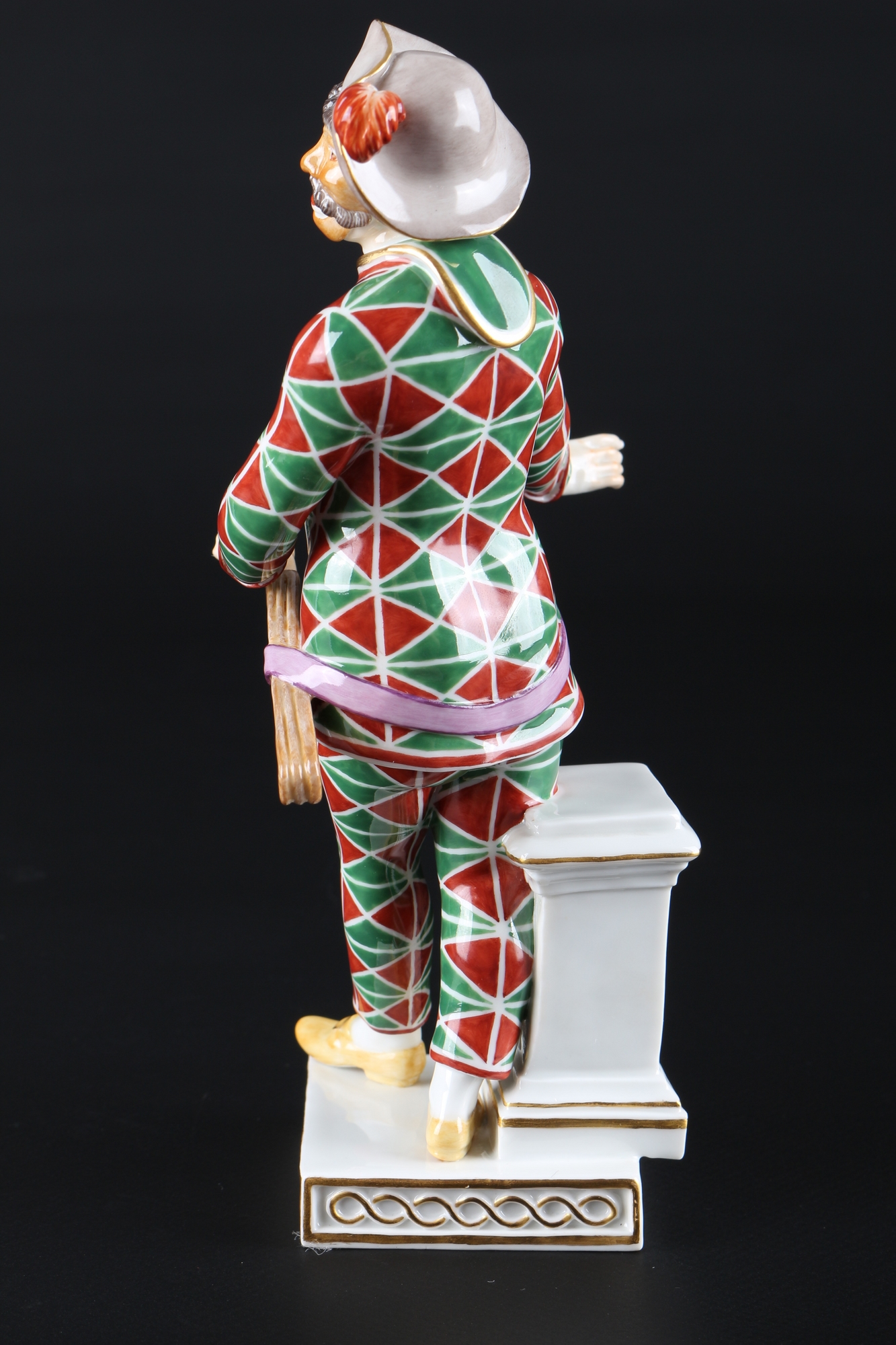 Meissen Harlekin aus der Commedia dell'Arte, porcelain figure, - Image 4 of 5