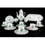 Herend Apponyi Vert Kaffeeservice für 6 Personen, coffee service for 6 pers.,