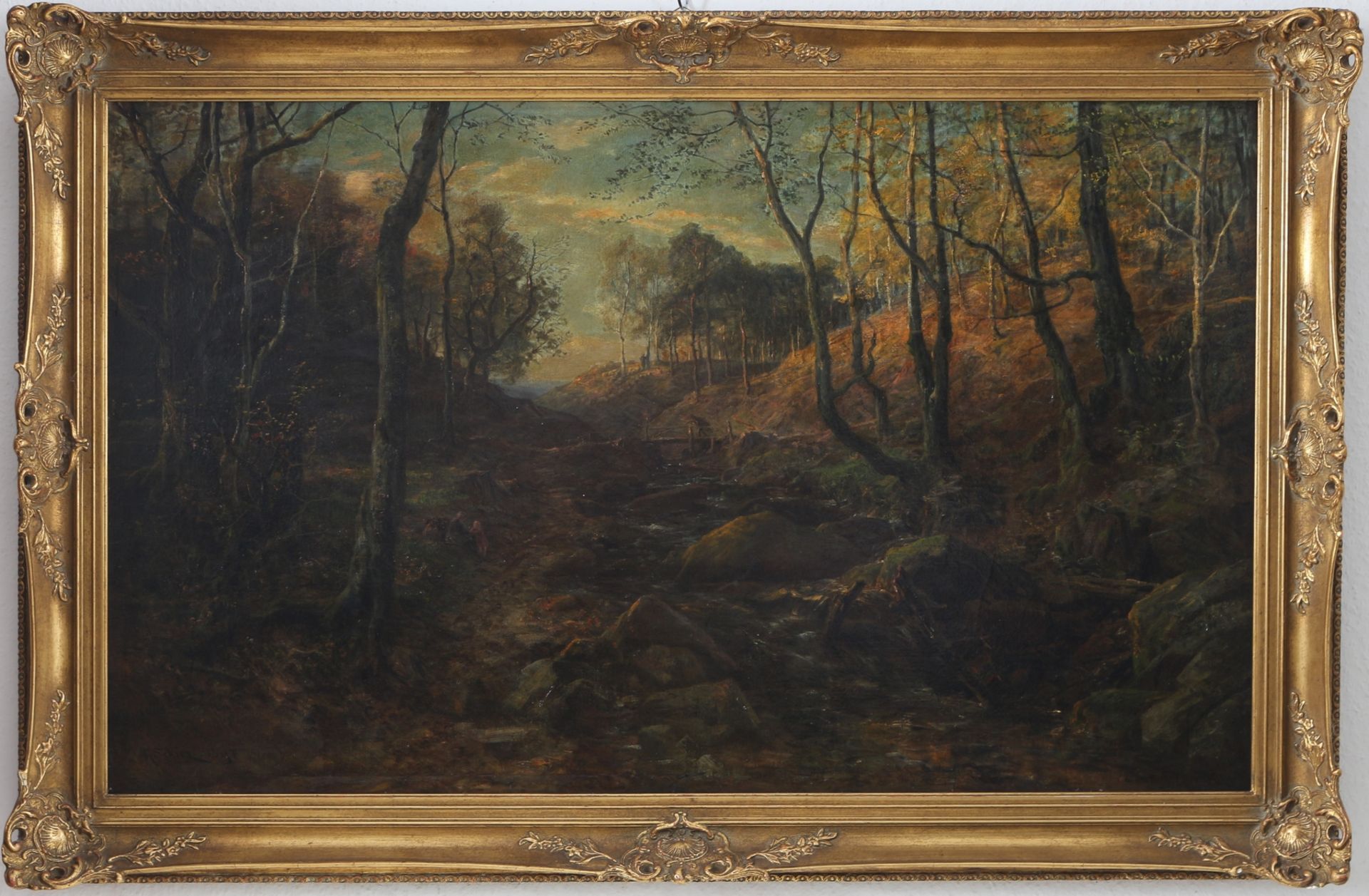 Theodor Christoph Schüz (1830-1900) Waldlandschaft im Hebst 1897, - Image 2 of 4