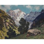 Friedrich Walz (XX) Alpental 1934, alps valley,