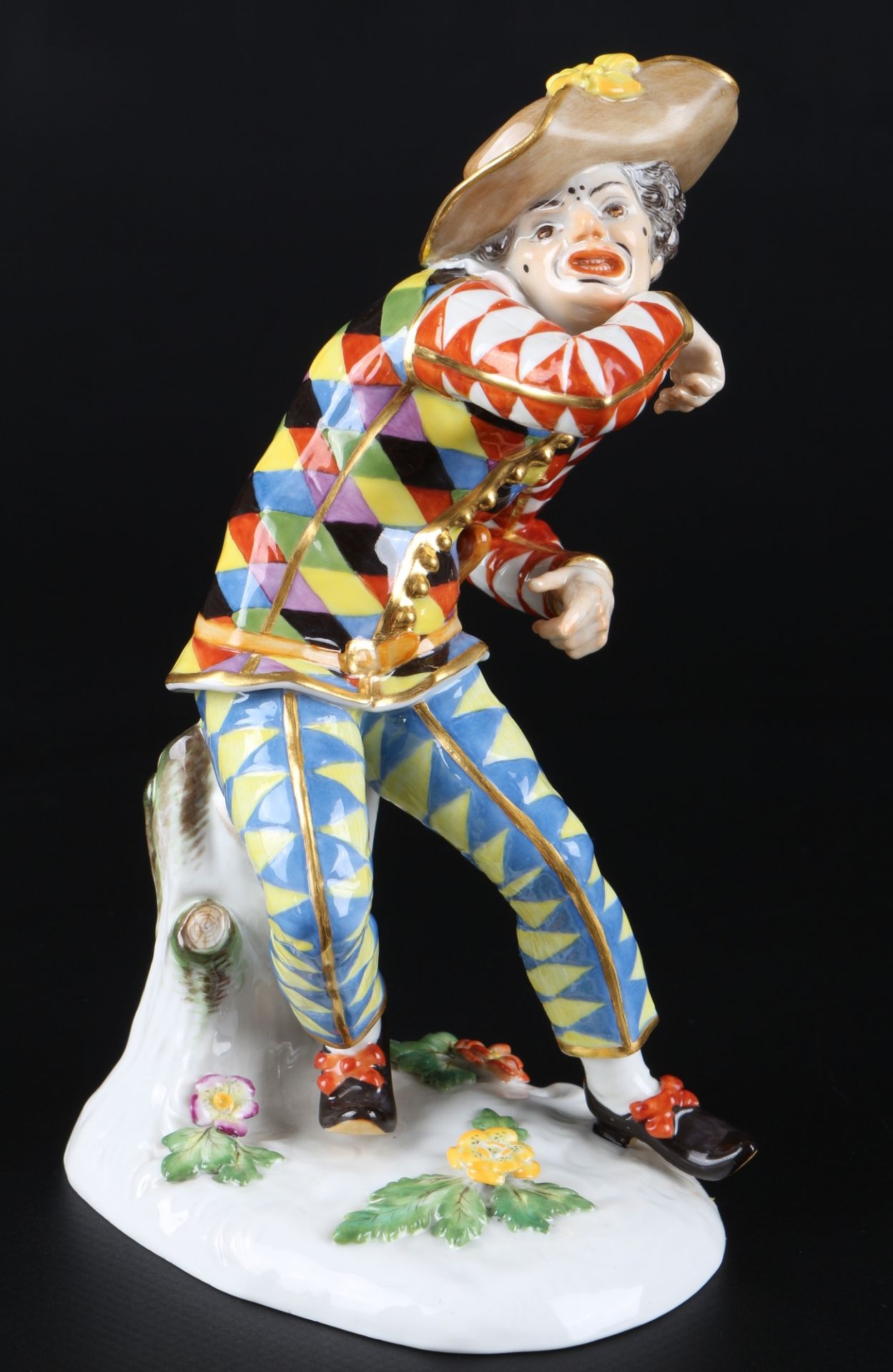 Meissen Italienische Komödie Harlekin, porcelain harlequin sculpture,