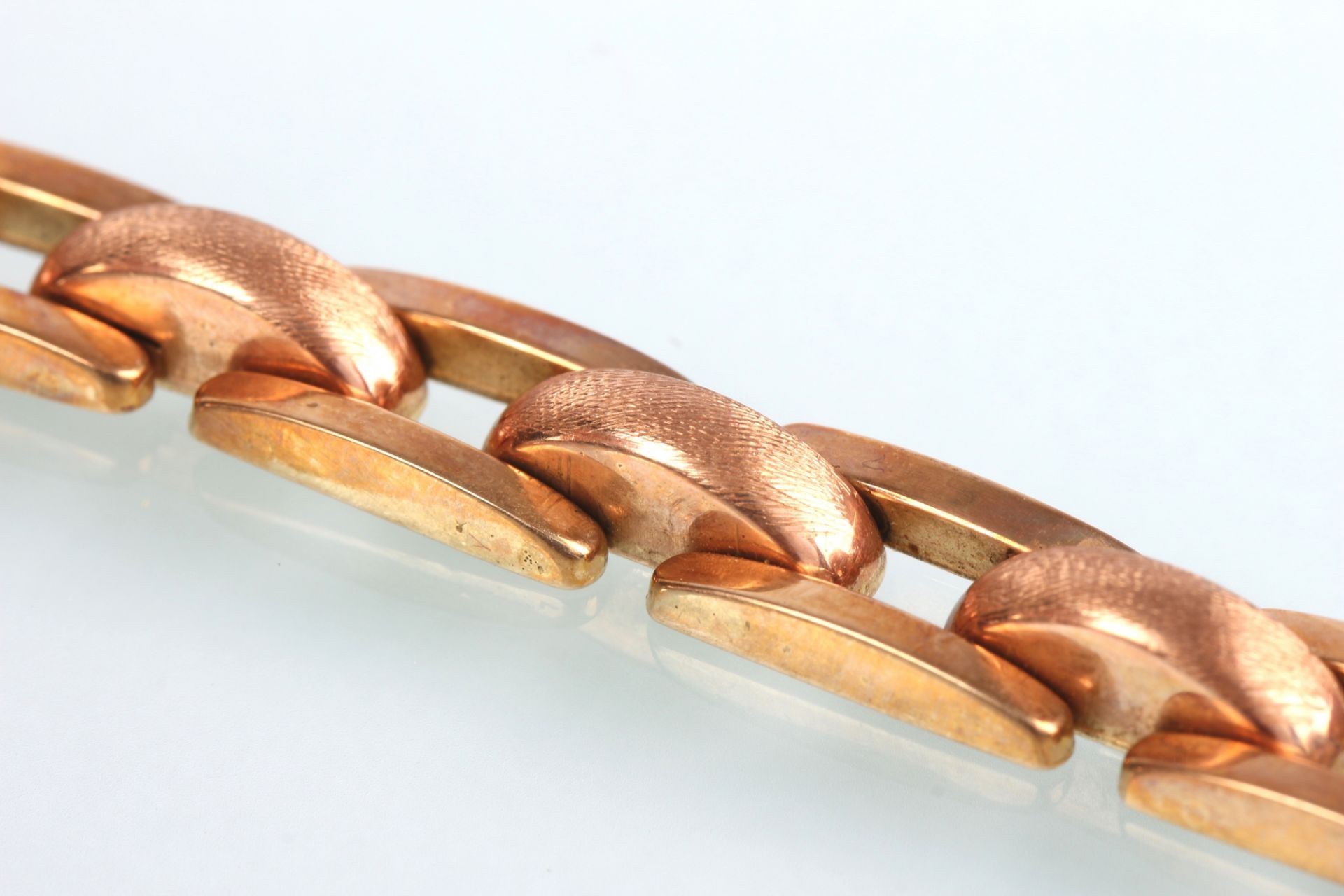585 Gold Bicolor Armband, 14K gold bracelet, - Image 3 of 4