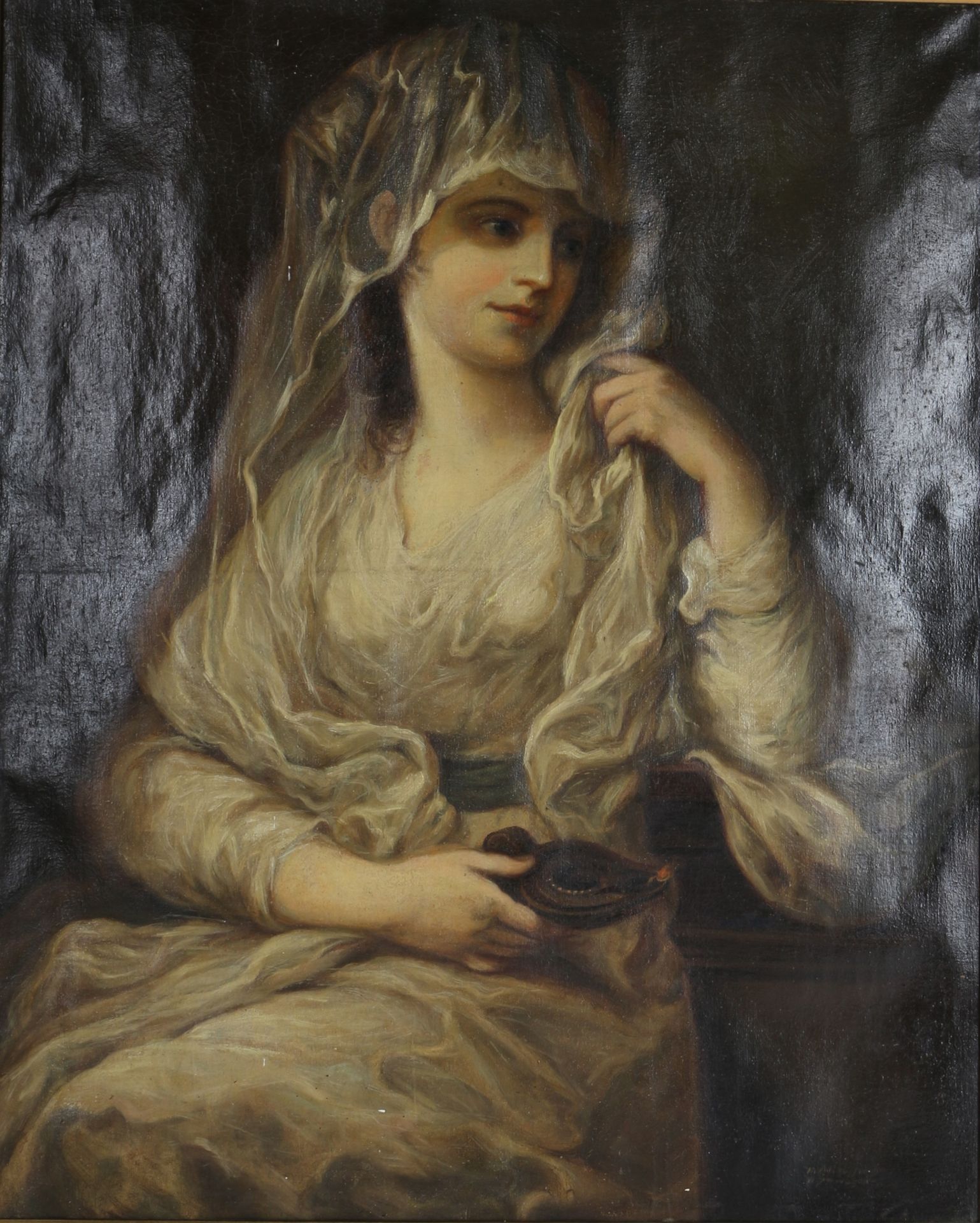 Maler des 19. Jahrhundert, Selbstbildnis als Vestalin nach Angelika Kauffmann (1741-1807), self-port