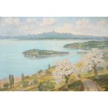 Karl Kellermann (1881-1968) Bodensee mit Insel Mainau, lake constance,