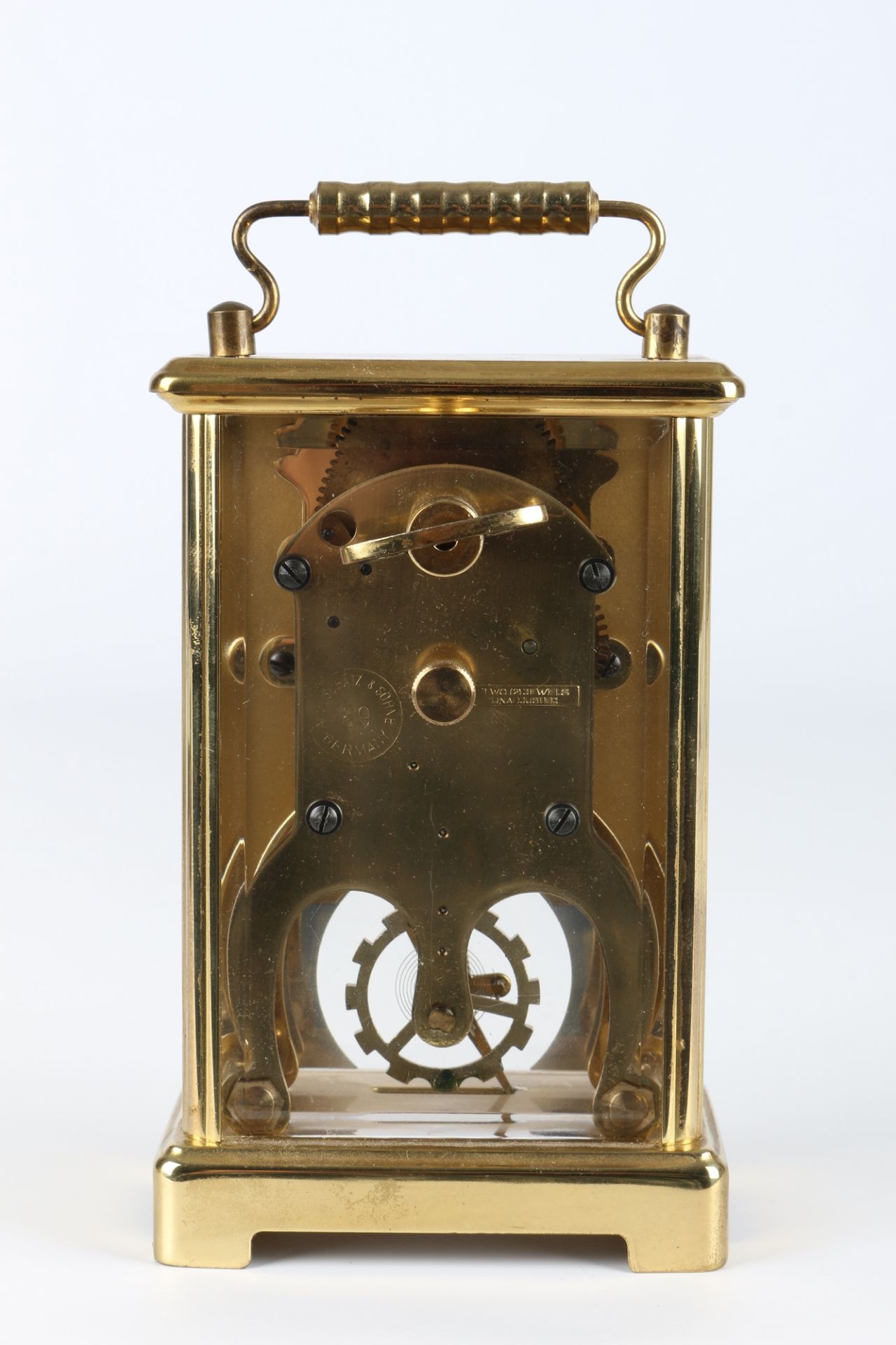 August Schatz Reiseuhr, carriage clock, - Image 4 of 5