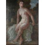 Unbekannter Maler 19. Jahrhundert, nude act, 19th century,