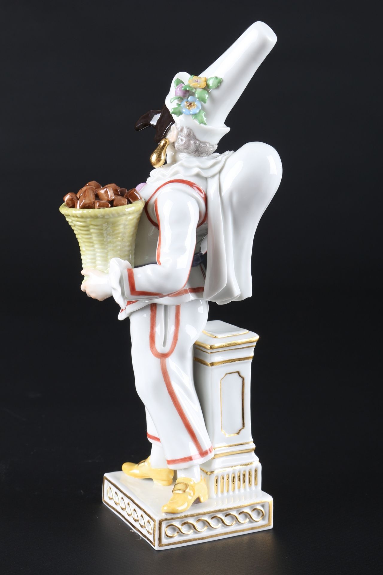 Meissen Pulcinella aus der Commedia dell'Arte, porcelain figure, - Image 4 of 5