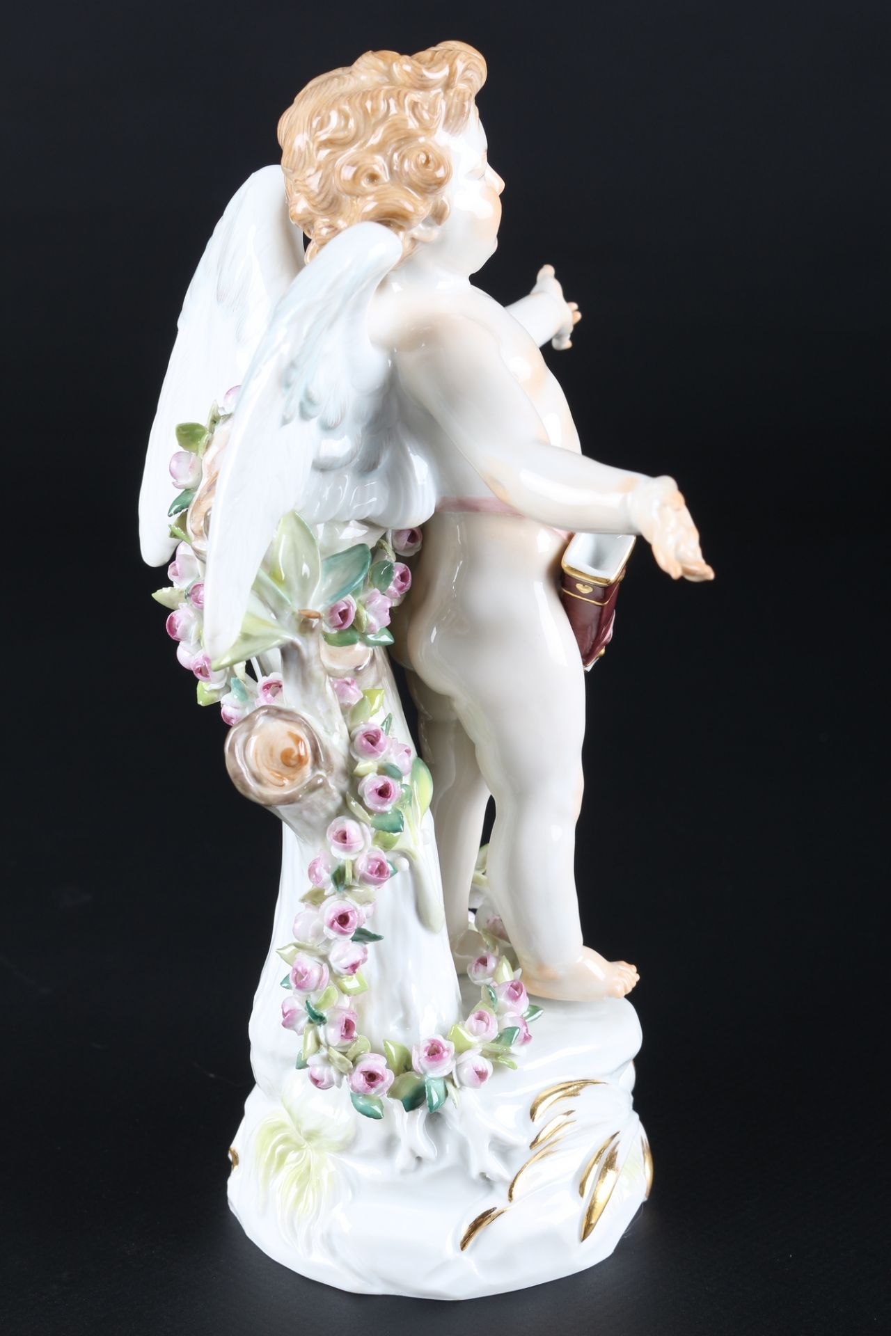Meissen befreiter Amor, porcelain figure cherub, - Image 4 of 5