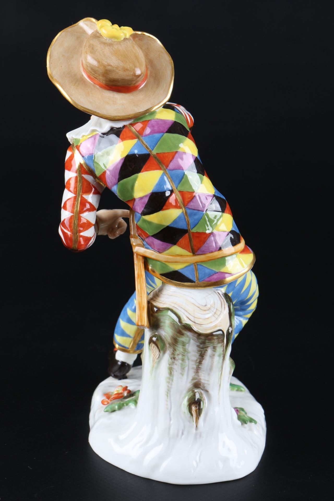Meissen Italienische Komödie Harlekin, porcelain harlequin sculpture, - Bild 4 aus 5