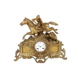 Figuren-Kaminuhr Frankreich um 1900, french mantel clock,